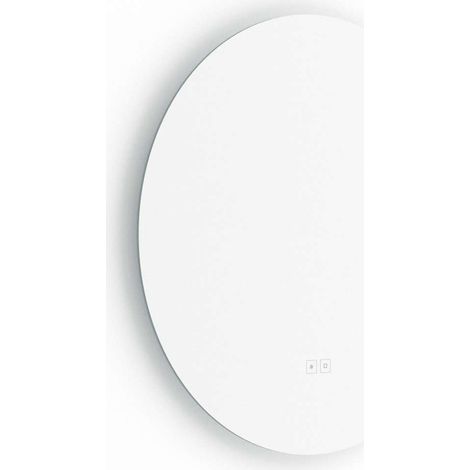 Nimco - Espejo con iluminación LED, diámetro 60 cm, dos sensores táctiles, aluminio ZP 51000RVX (1/5)