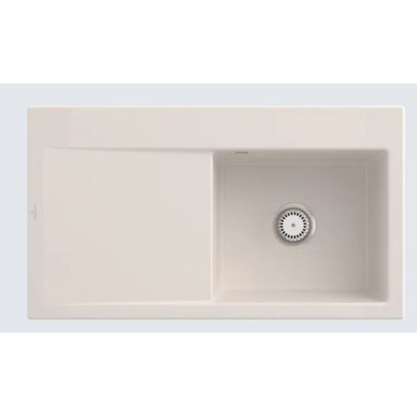 V&B Spüle Subway Style 50 re, m Abl.garn, Hand., crema CeramicPlus (1/4)