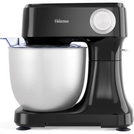 Tristar Robot Pâtissier 800W – Bol de 4,5 L en Acier Inoxydable – 12 Programmes – Noir