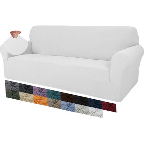 1 Housse de canapé, Jacquard, Extensible, Antidérapante, Protection animaux, 3 Places (1/5)