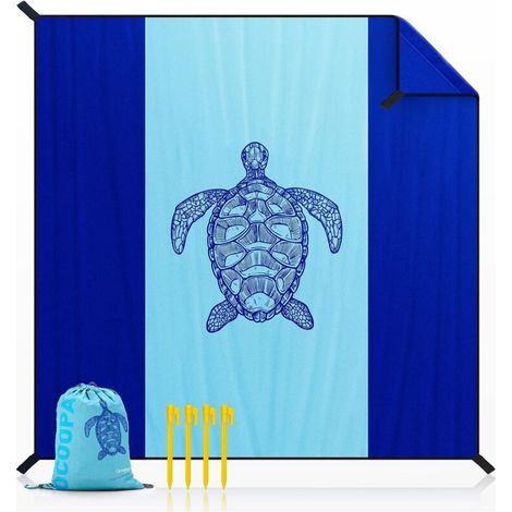 Beach Blanket, 210 x 200 cm Extra Large Waterproof Sandproof Picnic Blanket Suitable for Travel, Camping, Holidays etc.