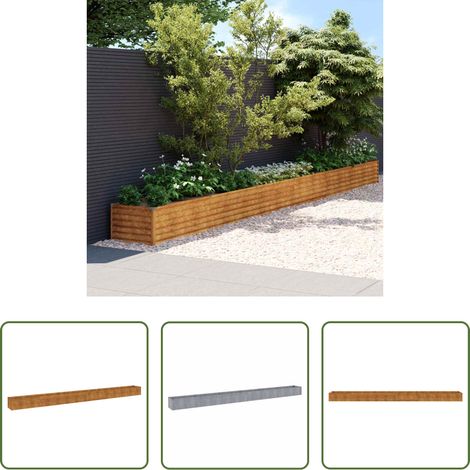 Jardinière en acier Corten - Jardinière surélevée 580x50x36 cm Acier Corten (1/5)