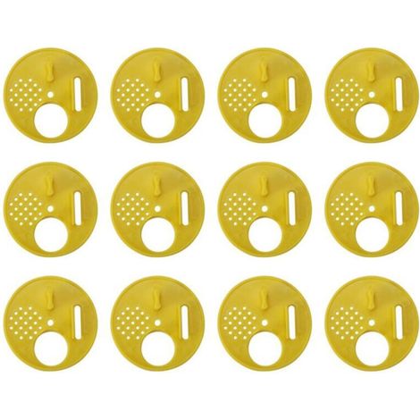 [NEVER USED] 12 Pieces 4-Position Plastic Disc 6.8cm for Beekeeping, Nucleus Farming