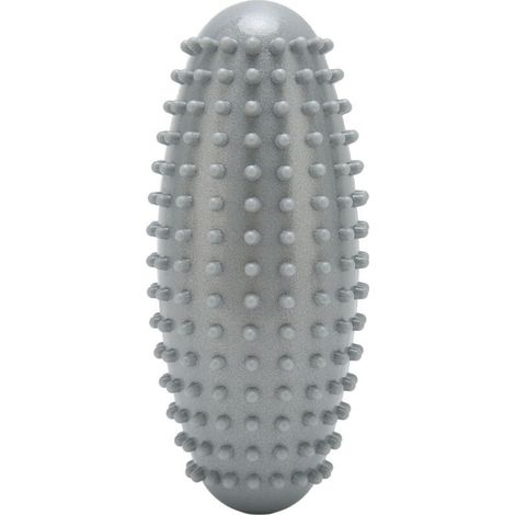 Balle de massage durable sans odeur en PVC pour soulagement musculaire, rouleau multifonction portable pour pieds, dos et fasciite plantaire, couleur grise. (1/5)