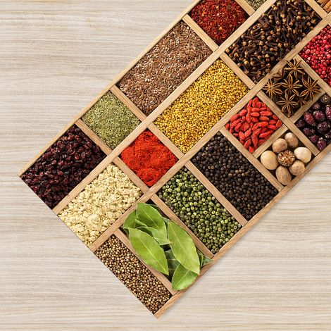 Tappeto da cucina antiscivolo, antimacchia passatoia multiuso 50x100 - Riquadri di spezie