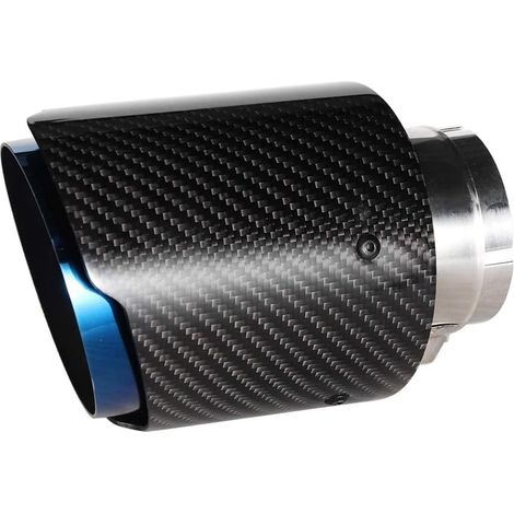 Voiture Tuyau d'échappement Arrière de Silencieux en Acier Inoxydable Brillante Automobile Modifié de Tuyau de Gorge en Queue Embout D'échappement Universel pour 63-101mm 2,5 pouces-4 pouces (1/5)