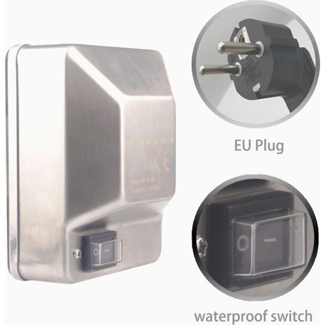 Moteur de rôtissoire universel en acier inoxydable pour barbecue, moteur de remplacement robuste de 4 W avec interrupteur marche/arrêt étanche - Capacité de charge : 18 kg - Certifié CSA - Idéal pour (1/5)