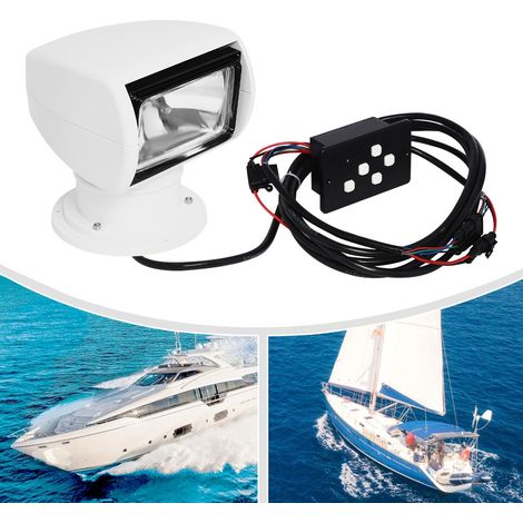 Phare de bateau Voiture Télécommande phare de recherche marine 12V 100W ampoule (1/5)
