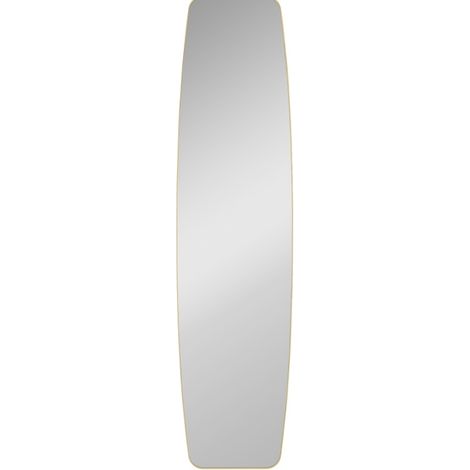 Miroir mural rectangulaire 160 x 40 cm, cadre métal doré, grand miroir pleine longueur pour entrée, chambre ou salon, décoratif et élégant - CHICFURN (1/5)