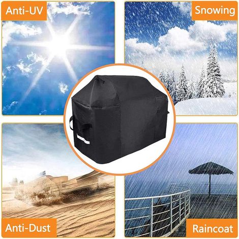 Housse de barbecue noire imperméable et épaisse pour barbecues Weber Spirit Series 3/2 – 170 x 61 x 117 cm (1/3)