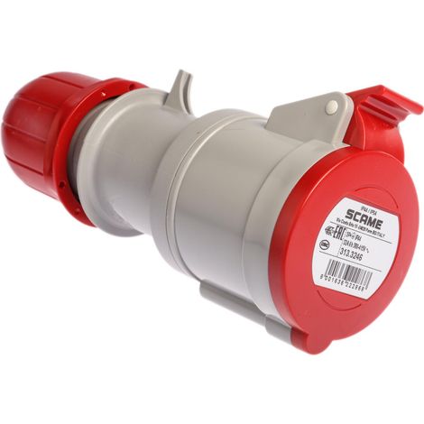 Connecteur industriel Scame Femelle, 3P + E, 32A, 415 V, Montage sur câble ( Prix pour 1 )