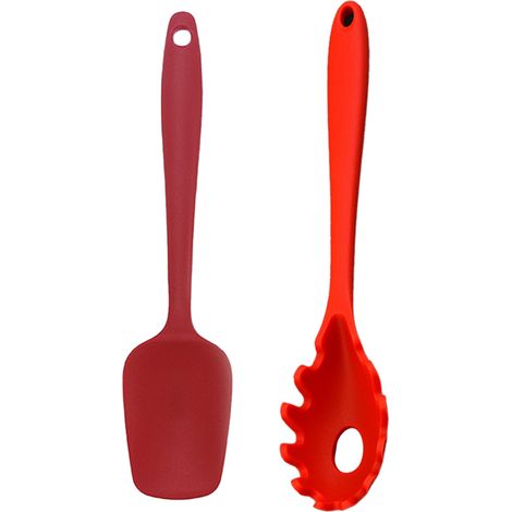 Set aus 2 Küchenutensilien, hitzebeständig, spülmaschinenfest, farbenfroh.