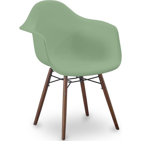 Dining Chair - Scandinavian Design - Dark Wood Legs - Nordika Pastel green (1/5)
