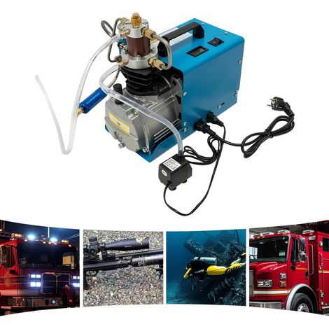 Hochdruckgaspumpe, 1800W Kupferdrahtmotor, 2800 U/min, Wasserkühlung + Luftkühlung, Auto, Garage, Ventile