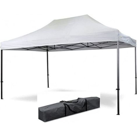 XONE Gazebo richiudibile Levante 3 x 4,5m Bianco Altezza regolabile (1/5)