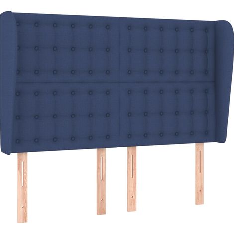 Maison Exclusive - Testiera ad Orecchio Blu 147 x 23 x 118/128 cm in Tessuto