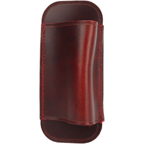 Étui à couteau en cuir Crazy Horse, fabrication exquise, porte-couteau horizontal élégant, idéal comme cadeau, rouge bordeaux.