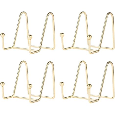 Set de 4 dessous d'assiettes décoratifs, QttvbTna, en fer, 8 x 8 cm, doré (1/5)