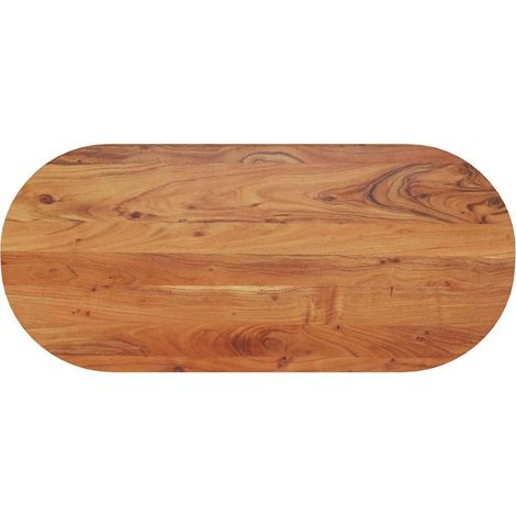 Tischplatte 90x40x3,8 cm Oval Massivholz Akazie