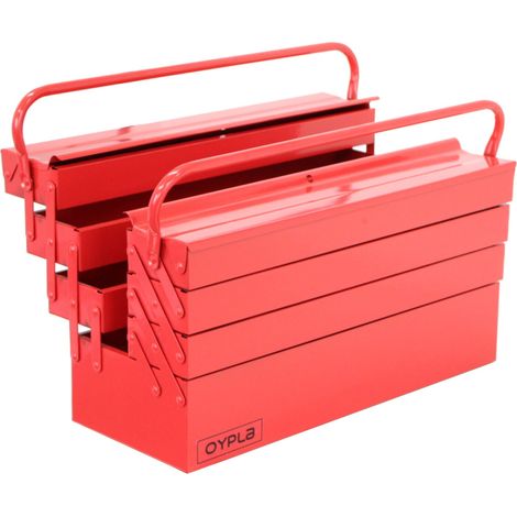Oypla 4 Tier 7 Tray Heavy Duty Metal Cantilever Tool Box 21" / 530mm (1/5)
