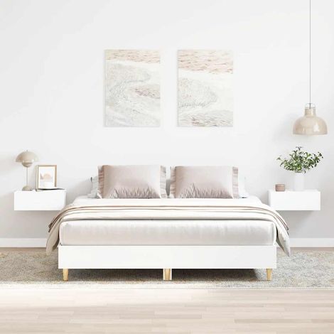 Estructura de cama sin colchón blanca 150x200 cm (1/5)