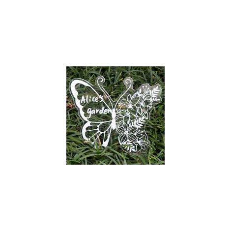 Set mit 12 Pflanzenetiketten – Weißer Schmetterling, Kunststoffetiketten, Miniaturpflanzen, Schilder für Gemüsepflanzen, Gartenstecker - Crezuo (1/4)