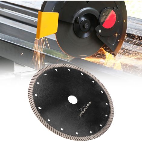 Disque de coupe diamanté pour scie circulaire, roue noire multifonctionnelle, 230 mm, pour béton, granit et marbre (1/5)
