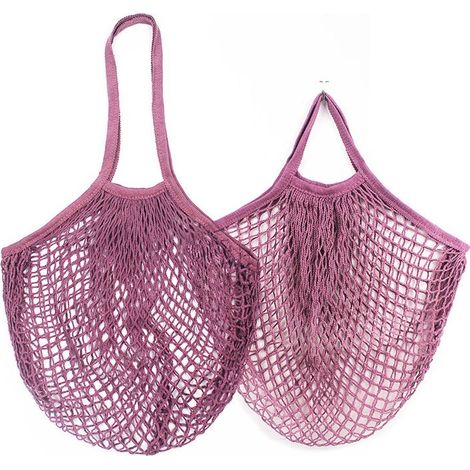 Sac Filet - Coton Naturel - 35 x 40 cm - Pour Fruits Et Légumes - Réutilisable Et Lavable - 1 Pièce (1/3)