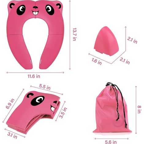 [Upgrade Version] Bébé Réducteur de Toilette - Voyage Siège Pliable de Toilette Siège Pot Portable Pour Enfants Bébé (1/4)