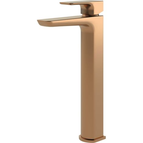 Signature Glide Brushed Bronze Tall High Rise Mono Basin Mixer Tap (1/2)