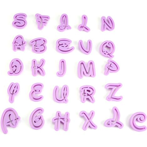 26 pièces emporte-pièces alphabet lettres biscuits gâteau fondant décoration moule pâtisserie