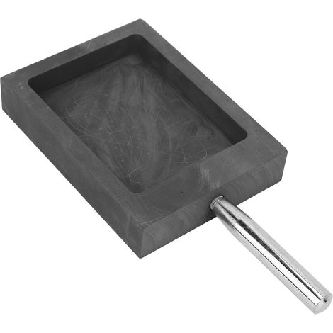Moule de coulée en graphite, lingotière métallique avec poignée pour fusion et affinage de l'or, l'argent, le cuivre, 4.13 x 3.15 x 0.59 pouces, moule à creuset, outil de fonderie. (1/5)