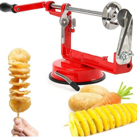 Rosvola Wakects Potato Twister,Manuelle Spirale Kartoffel,Potato Twister Edelstahl Manuelle Spiralschneider Kartoffelschneider Cutter Saugbasis Küchenwerkzeug (1/5)