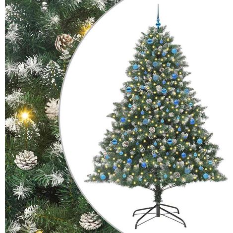 Künstlicher Weihnachtsbaum mit 300 LEDs mit Ständer Grün 240 cm (1/5)