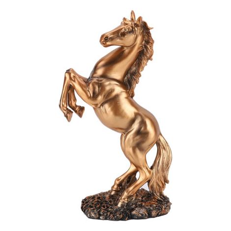 QORVA- Sculpture de cheval de Style européen, décoration de bureau à domicile, accessoires de photographie (cuivre) (1/5)