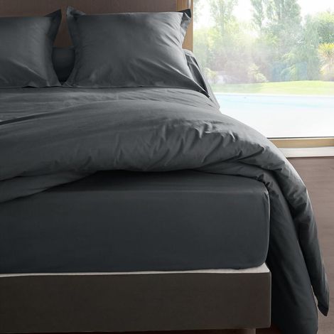 Housse de couette Ardoise en percale 240x220 cm (1/2)