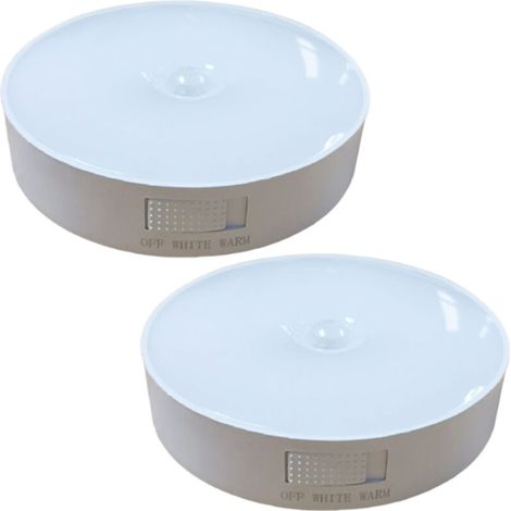 Éclairage intérieur LED, détecteur de mouvement rechargeable, batterie longue durée, veilleuse à détecteur de mouvement, spot rond pour placards/penderies/cuisines.