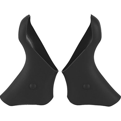 Poignées en caoutchouc pour manettes de dérailleur de vélo de route (silicone) – Compatibles avec les séries Shimano 105 ST-5600/6600 – Noires (paire)