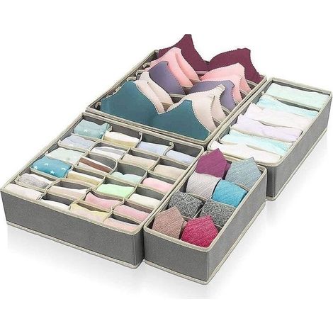 Box of storage for underwear and of the Socks, a Cabinet and of the Drawers of Storage, set of 4 Bag Cabinet Tab (1/4)