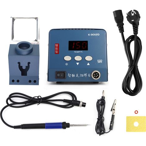 Station de soudage et déssoudage numérique KS-9012D, écran LCD tactile, 3 mémoires de température, 220V UE, fer à souder de précision (1/5)