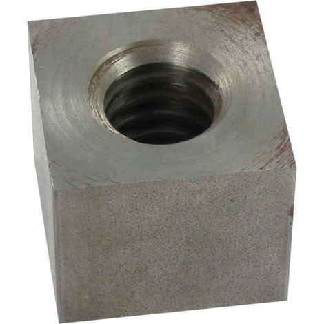 Vis Express – Ecrou carré VKM trapézoidale 20X4 mm gauche en acier brut – Fixation solide pour applications spécifiques – 1 pièce - brut-1