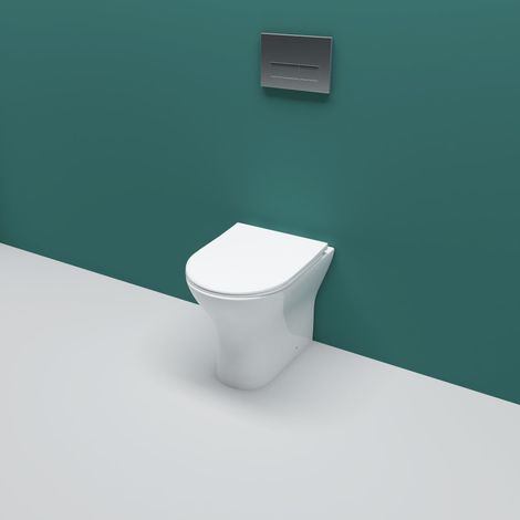 SKY Bathroom Back To Wall Toilet Modern Bathroom Round Ceramic Soft Close Seat Pan (1/4)