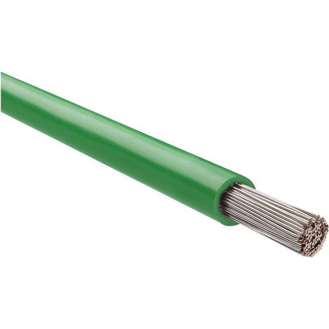 HELU KABEL FÜNFNORM 1X4mm² AWG12 GN (grün) Einzelader grün AD 4,6mm Nennspannung Uo/U 450V/750V nach UL/CSA 600V - 1 Meter