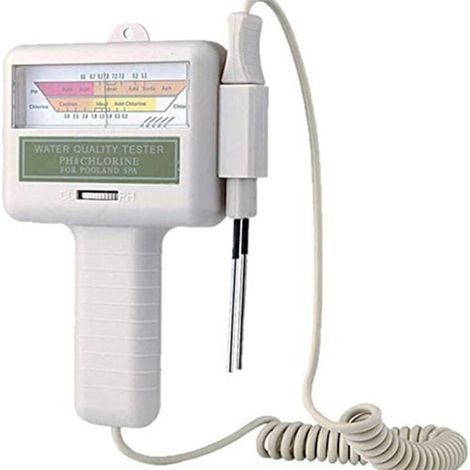Probador de cloro, probador de agua de alta precisión para cloro CL2, medidor digital de pH, probador de pH, probador de calidad del agua para piscinas, jacuzzis, etc. (1/4)