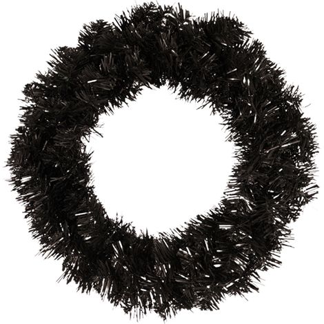 Guirlande De Noël Éclairée - 30 Cm Ou 40 Cm - En Pvc Noir - Pour Porte Intérieure Extérieure - 1 Pièce (1/5)