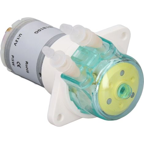 Pompe péristaltique compacte 5 W à faible débit (122 ml/min) avec entraînement par engrenages, idéale pour la culture hydroponique en laboratoire (12 V). (1/5)
