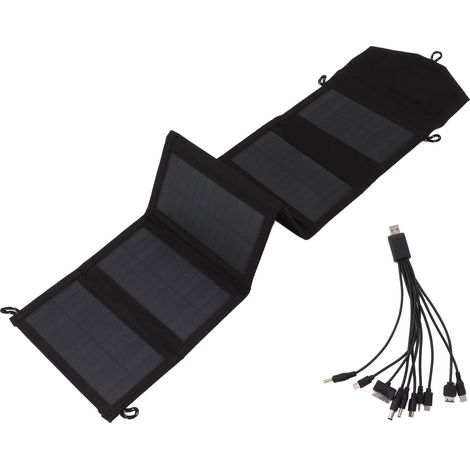 Faltbares 20-W-Solarladegerät mit Schutzart IP65 – Tragbares 5-V-USB-Panel für Smartphones und Tablets (1/5)