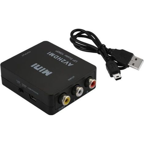 Adaptador de audio y vídeo RCA compuesto CVBS AV a HDMI, convertidor HD NTSC - PAL AC1368 (1/4)