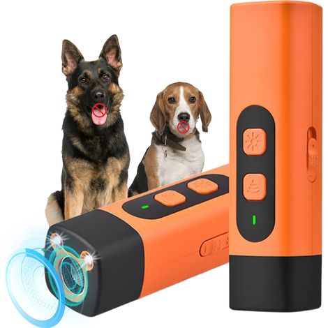 Allgemeines Antibellgerät, 2025 Easy Paw Bellstopper, Variable Frequenz 25.000-40.000 Hz, mit LED-Taschenlampe, Ideal für Training und Verbesserung von unerwünschtem Verhalten (gelb, 1 Stück)