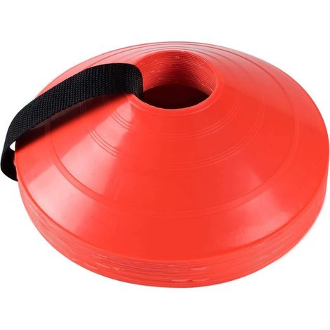 Cônes De Sport Ronds - Diamètre 20 Cm Hauteur 5 Cm - En Polyéthylène - Pour Entraînement De Souplesse Et Agilité - Lot De 20 (1/5)